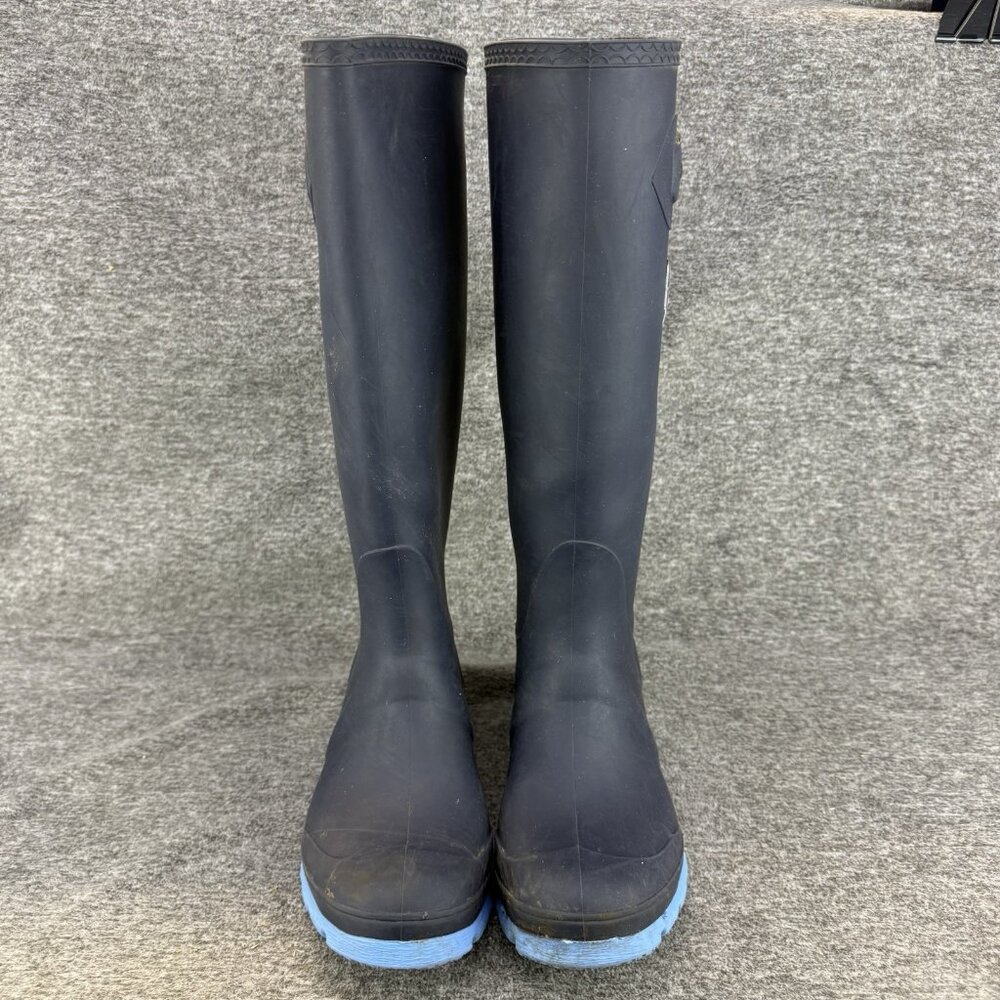 ✅Kamik Rain Boots Womens 7 Jennifer Tall Rubber Waterproof Black Blue Mud/Garden - Picture 4 of 9